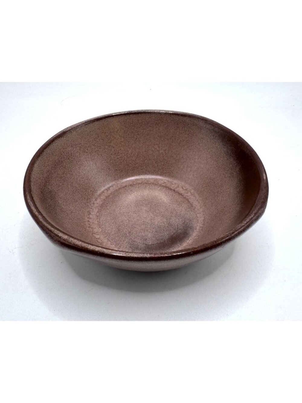 Frankoma Plainsman #224  Brown Glazed Pottery Vegetable Bowl 5X Vintage 8" Mid C